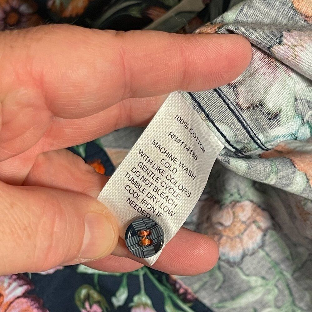 Thomas Sterling Floral Resort Hawaiian Tropical Men’s button up shirt Medium - Picture 9 of 9